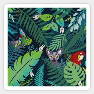 peek-a-boo jungle animals Sticker